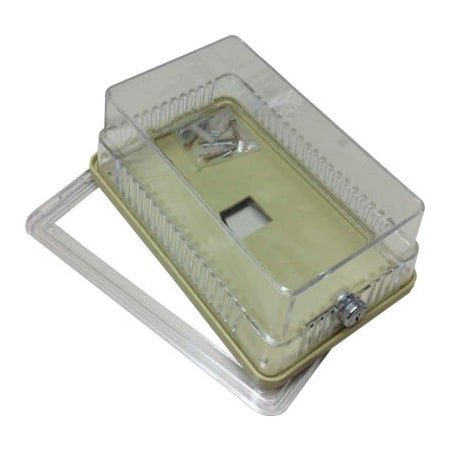 International Refrigeration Products PSG Thermostat Guard Metal Hinged: 6.25"Hx4.75"Wx3"D BTG54VL